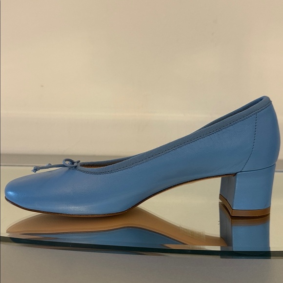 J. CREW Kate Block Heel Ballet Pumps Blue Women's Size 7 - Picture 7 of 16